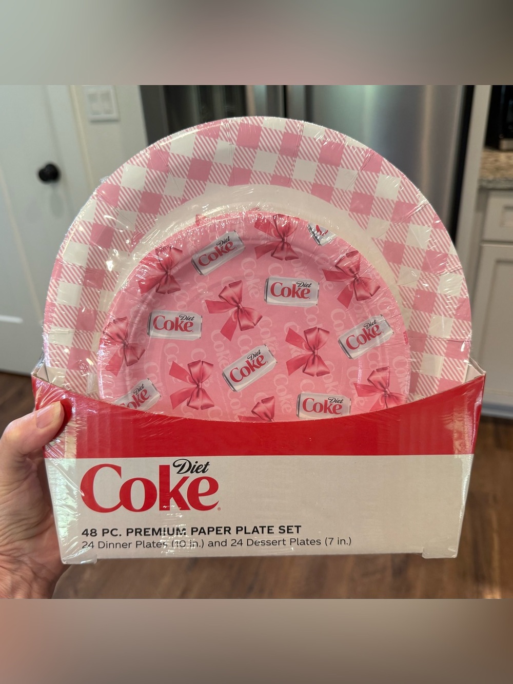 New Diet Coke Pink Paper Plate Set